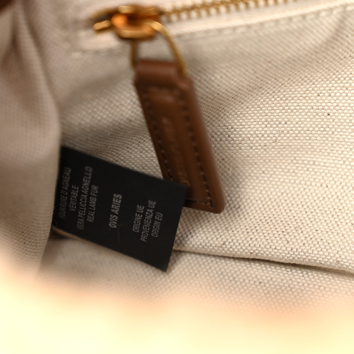 Saint Laurent Suede Shearling Patchwork Monogram Medium Jamie Brown Beige 7 of 11