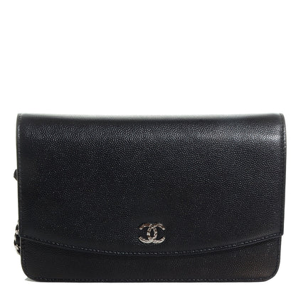 Chanel Caviar Sevruga Wallet On Chain WOC Black 1 of 9