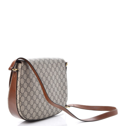 Gucci GG Supreme Monogram Medium Messenger Shoulder Bag Beige Cuir 3 of 7