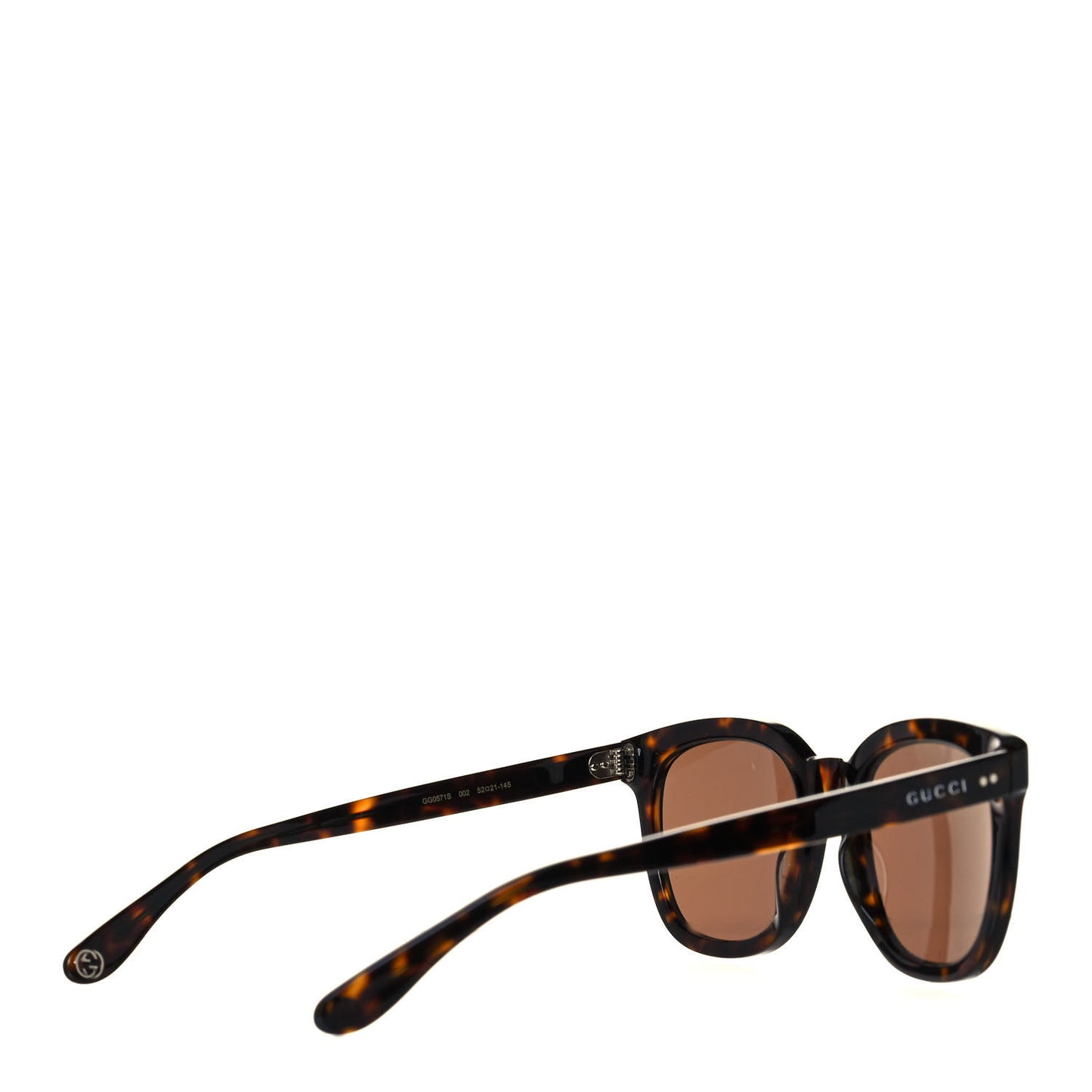 Acetate Square Sunglasses GG0571S Havana Brown