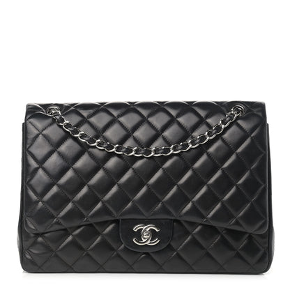 Chanel Lambskin Quilted Maxi Single Flap Black 1 of 22