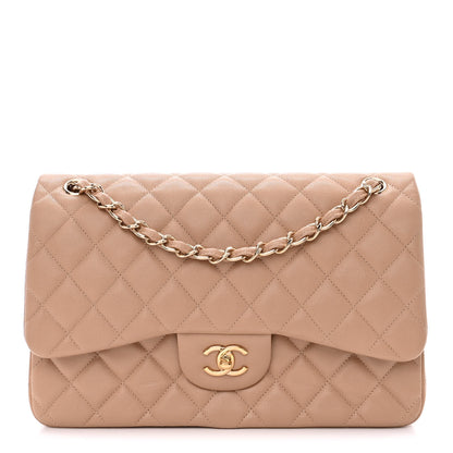 Chanel Caviar Quilted Jumbo Double Flap Beige 1 of 10