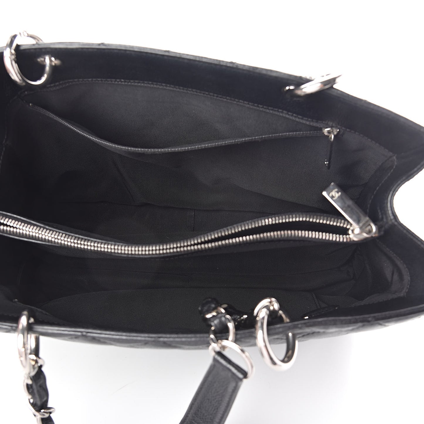 Caviar Quilted Grand Shopping Tote GST Black