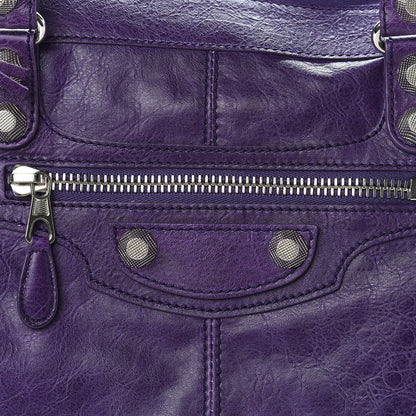 Balenciaga Agneau Giant 12 Silver Hardware Work Dark Violet 9 of 14