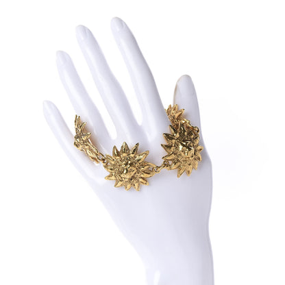 Chanel Leo Lion Sun Medallion Bracelet Gold 2 of 5