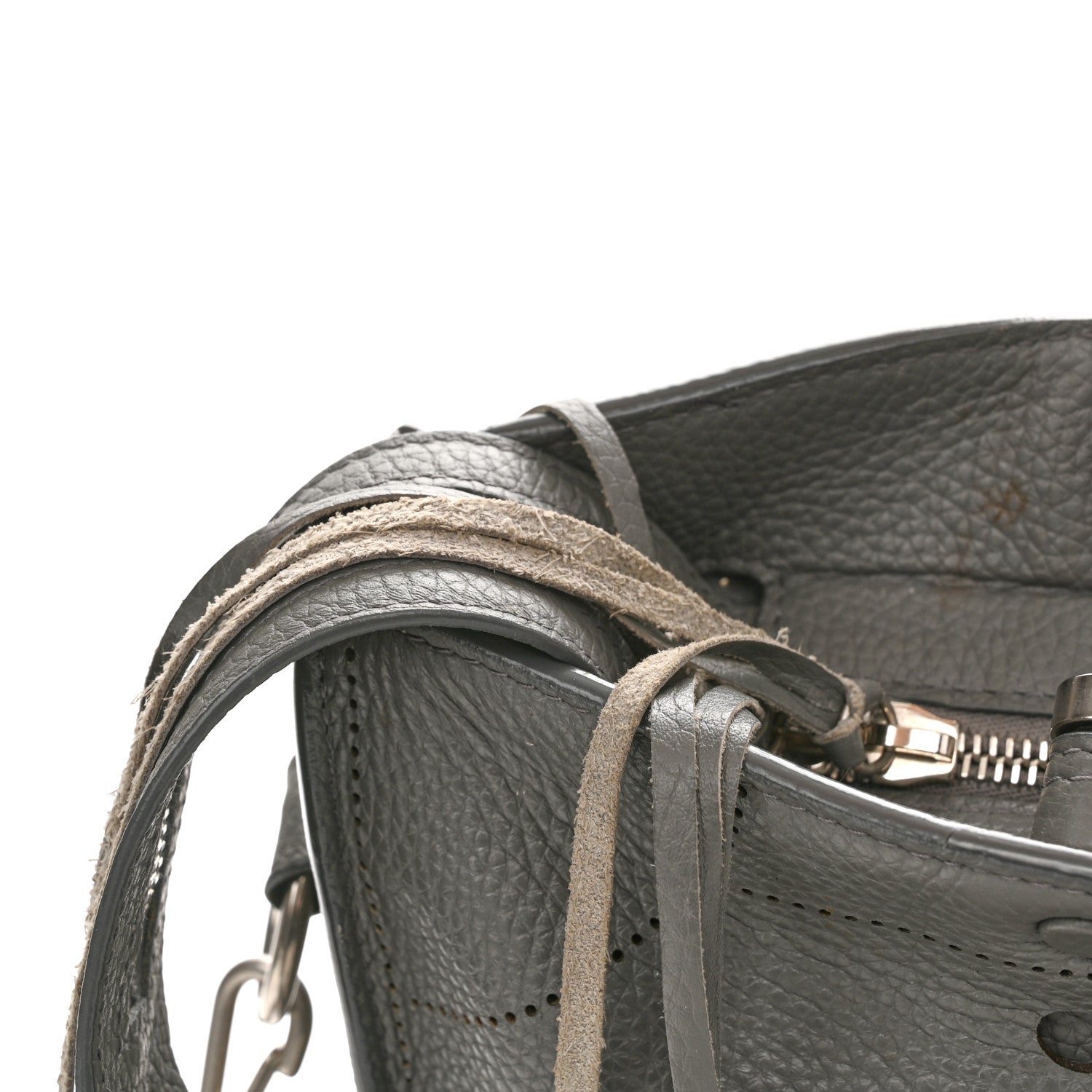 Balenciaga Veau Grana Perforated Blackout Hardware City Gris Acier 13 of 14