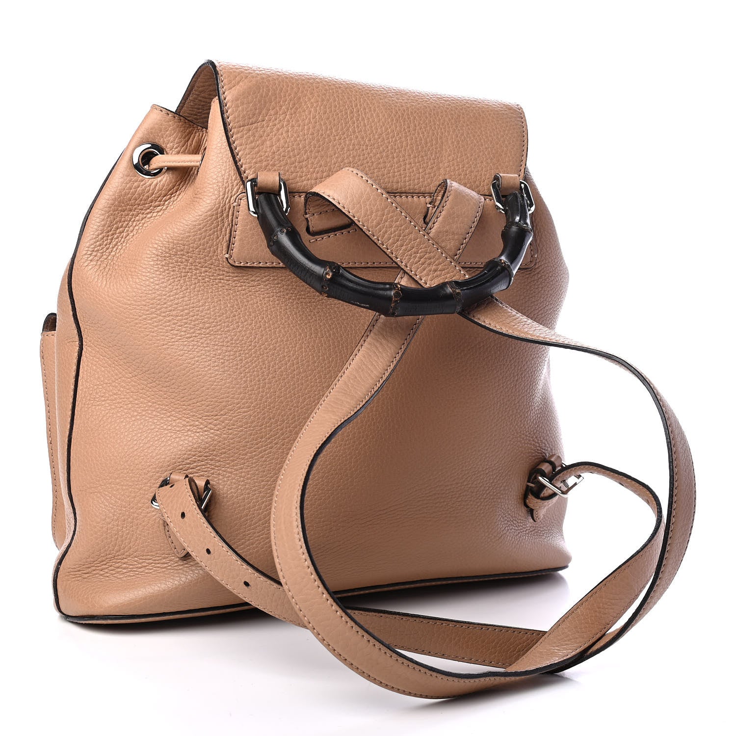 Gucci Cellarius Calfskin Medium Bamboo Backpack Camelia 3 of 10
