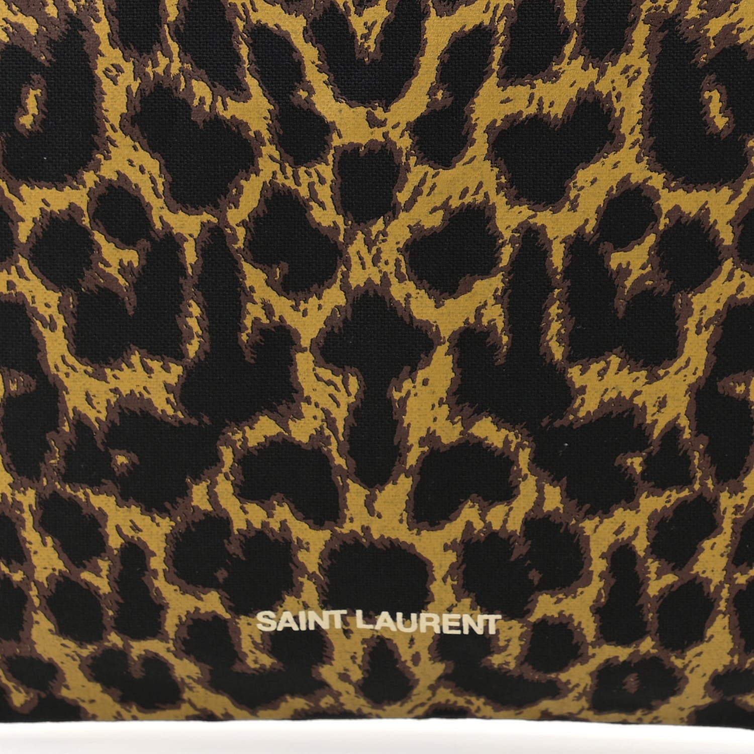 Saint Laurent Canvas Leopard Tote Black 8 of 13