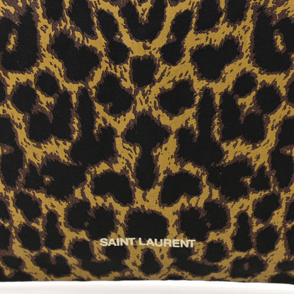 Saint Laurent Canvas Leopard Tote Black 8 of 13
