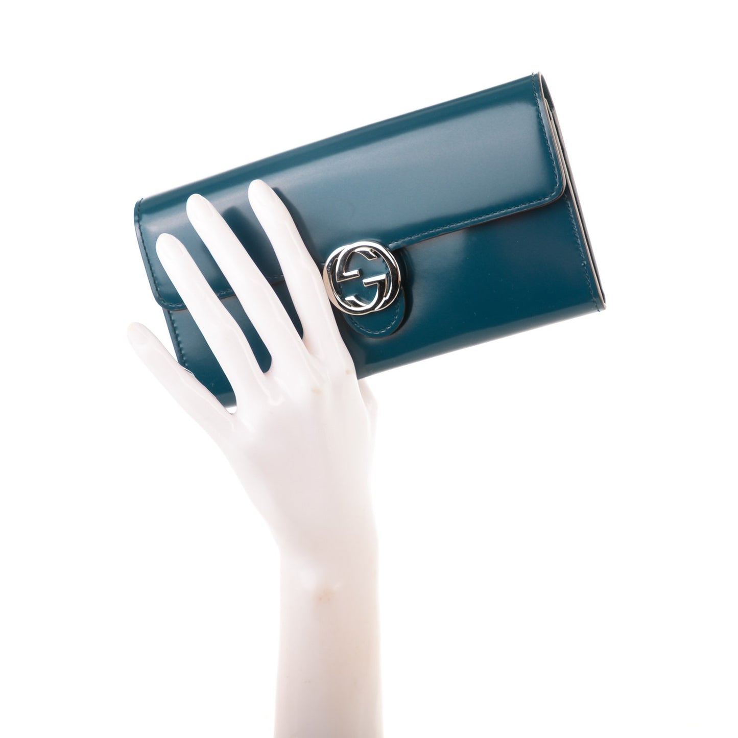 Shade Lux Calfskin Icon Continental Wallet Dusty Avio