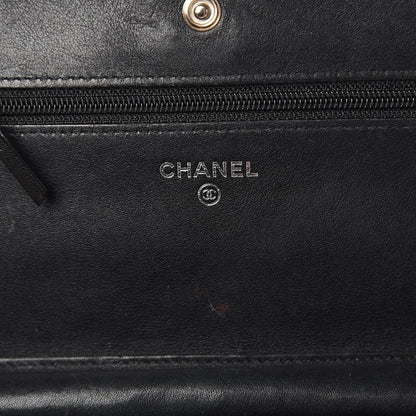 Chanel Patent Quilted Brilliant Wallet On Chain WOC Black 6 of 13