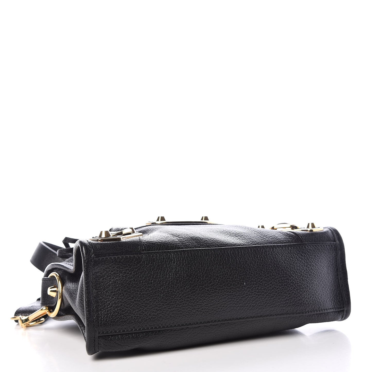 Chevre Gold Metallic Edge Hardware Mini City Black