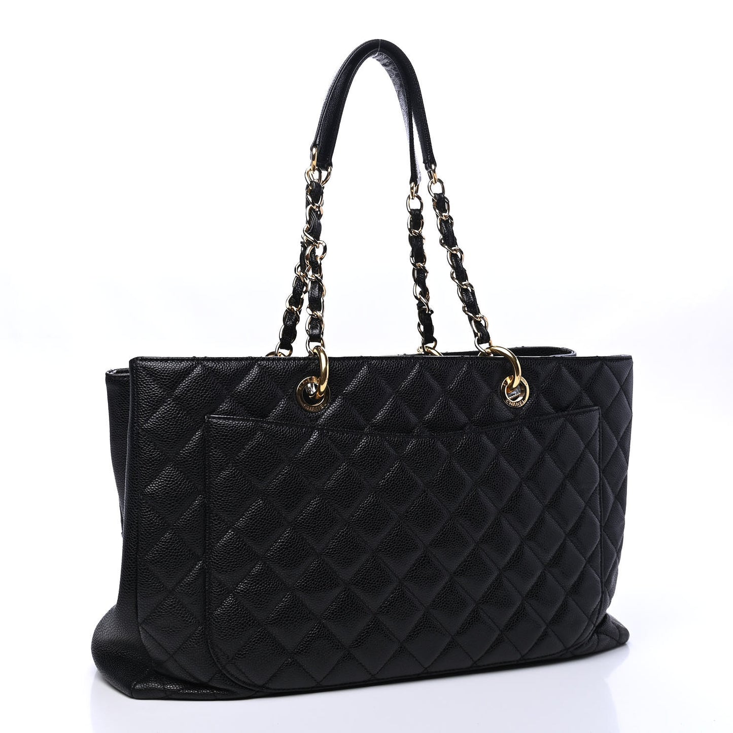 Caviar Quilted XL Grand Shopping Tote GST Black