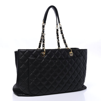 Chanel Caviar Quilted XL Grand Shopping Tote GST Black 2 of 7