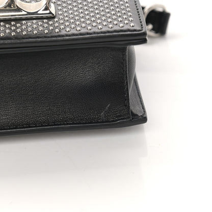Alexander McQueen Calfskin Studded Jeweled Satchel Black 14 of 18
