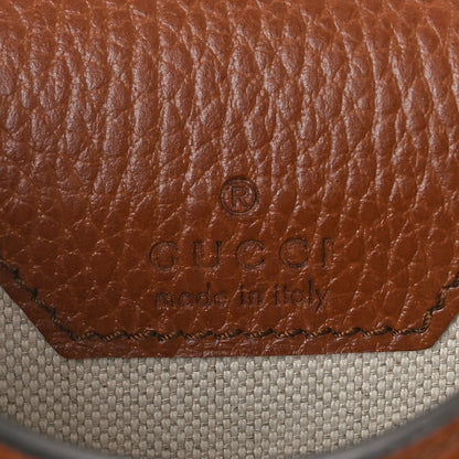 Gucci New Denim GG Monogram Dollar Calfskin Mini Horsebit 1955 Crossbody Bag Blue Tea Cuir Epilog 6 of 8