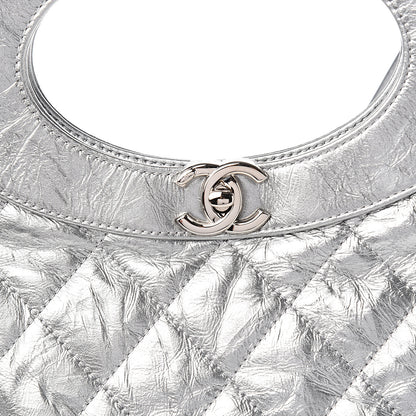 Chanel Metallic Crumpled Calfskin Small 31 Shopping Bag Silver 9 of 10
