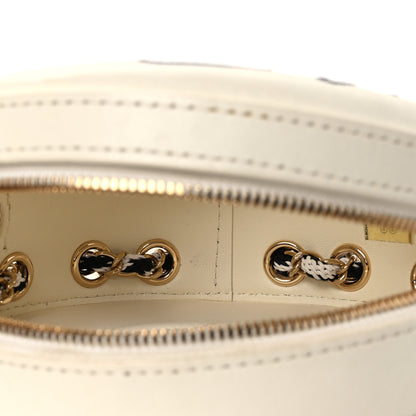 Chanel Lambskin Coco Lifesaver Round Bag Black White 4 of 11