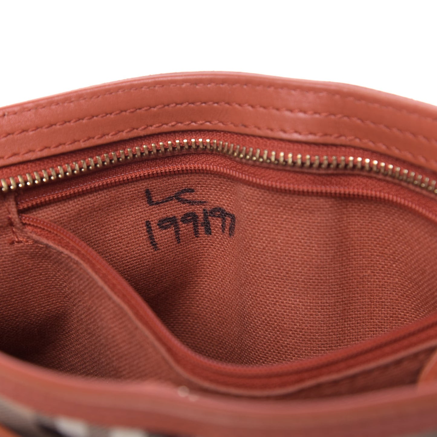Haymarket Check Smithfield Clutch Burnt Amber