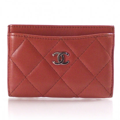 Chanel Lambskin Business Card Holder Salmon 1 of 8
