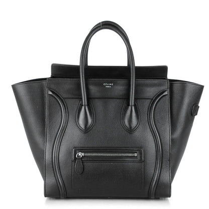 Celine Drummed Calfskin Mini Luggage Black 1 of 8