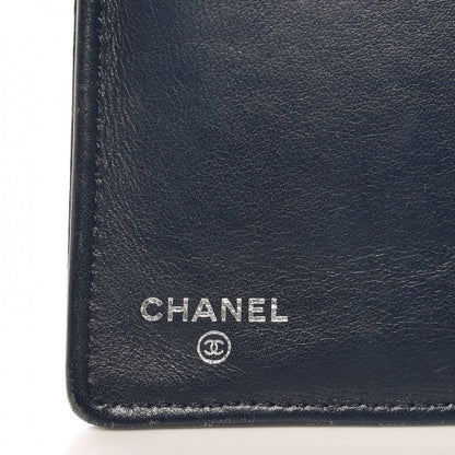 Chanel Caviar Timeless CC Yen Wallet Navy 6 of 7