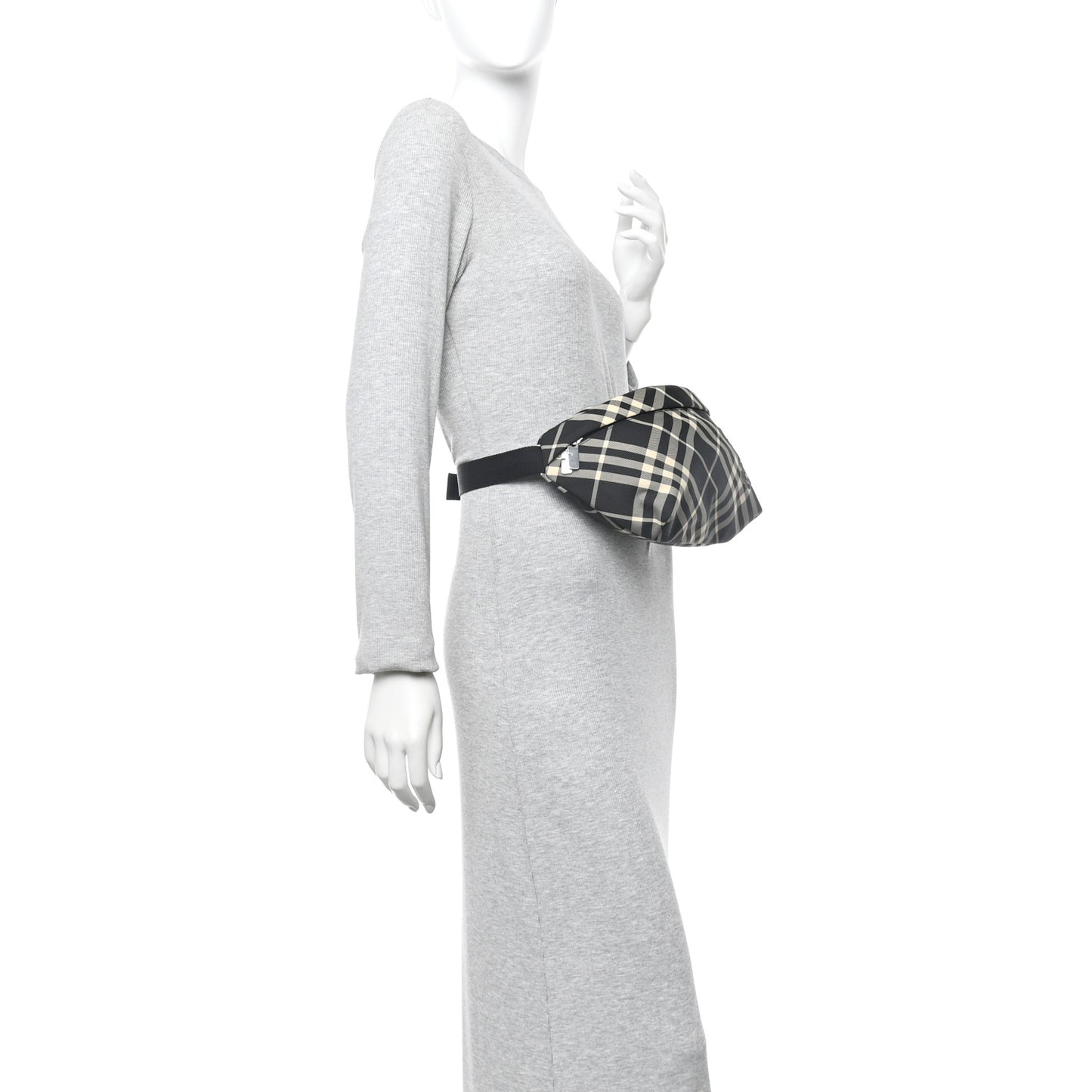 Canvas Check Essential Belt Bag Black Calico