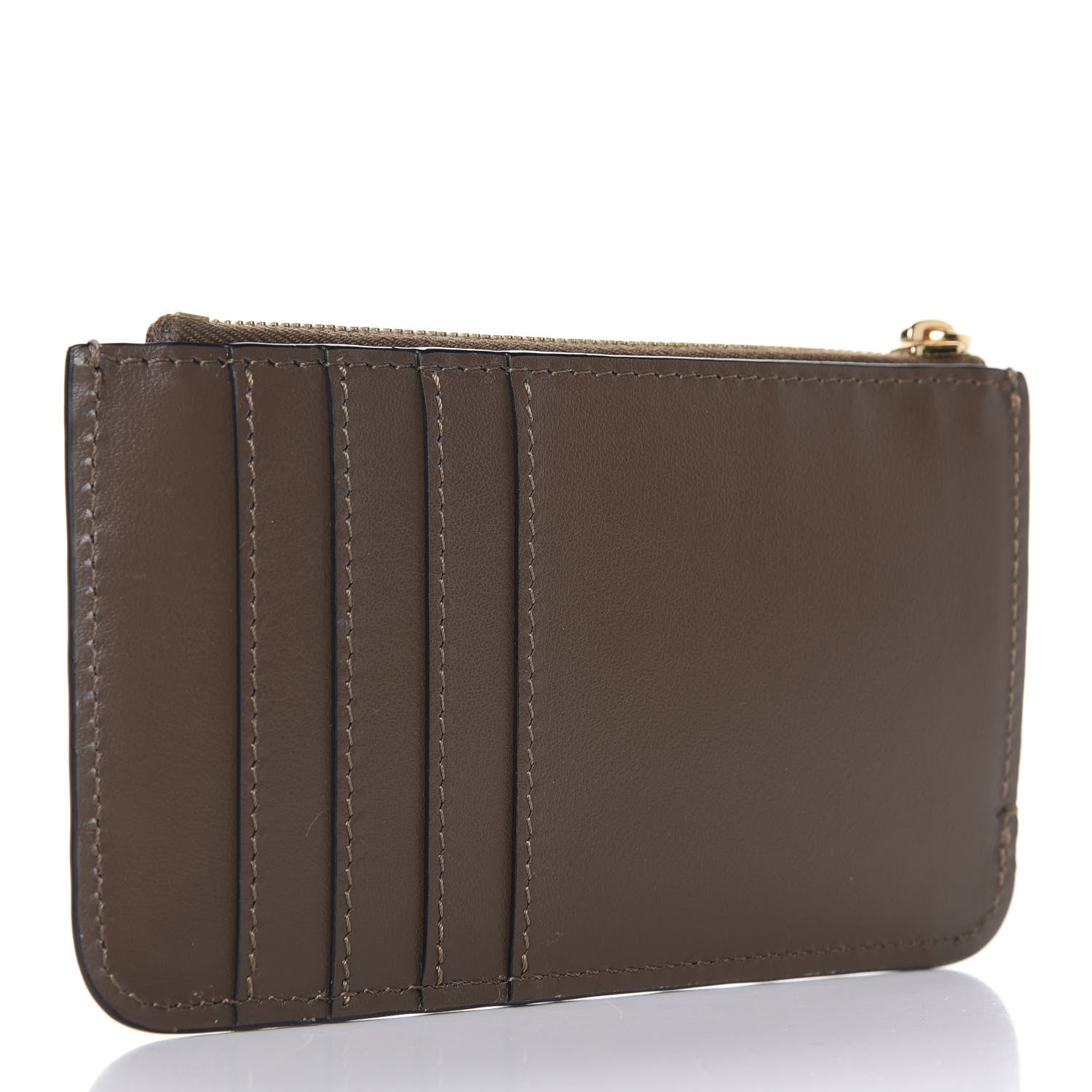 Fendi Vitello Soft F is Fendi Bi-Color FF 1974 Embossed Key Case Pouch Maya Black 4 of 9