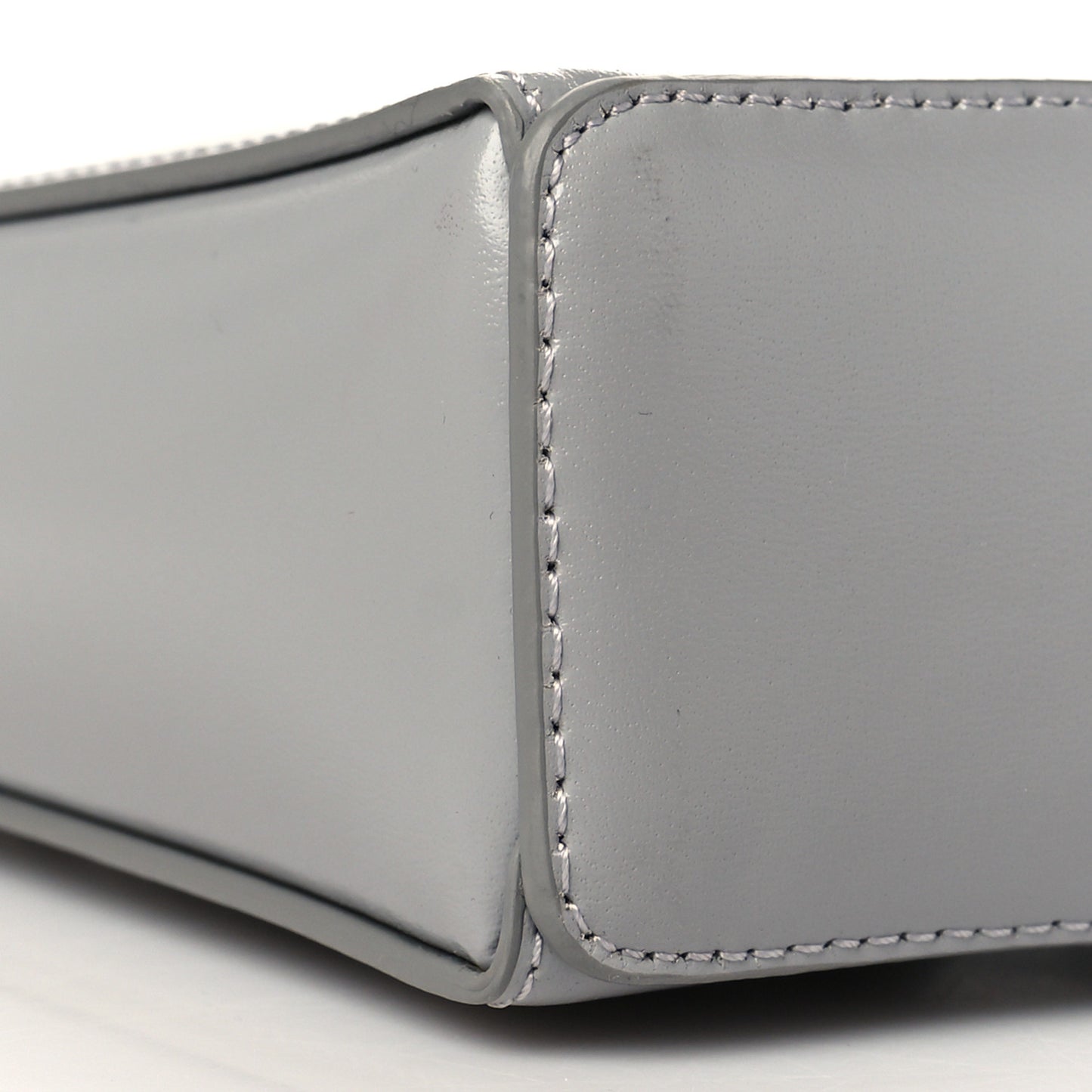 Box Calfskin Small Cut Out Shoulder Bag Cloud Grey