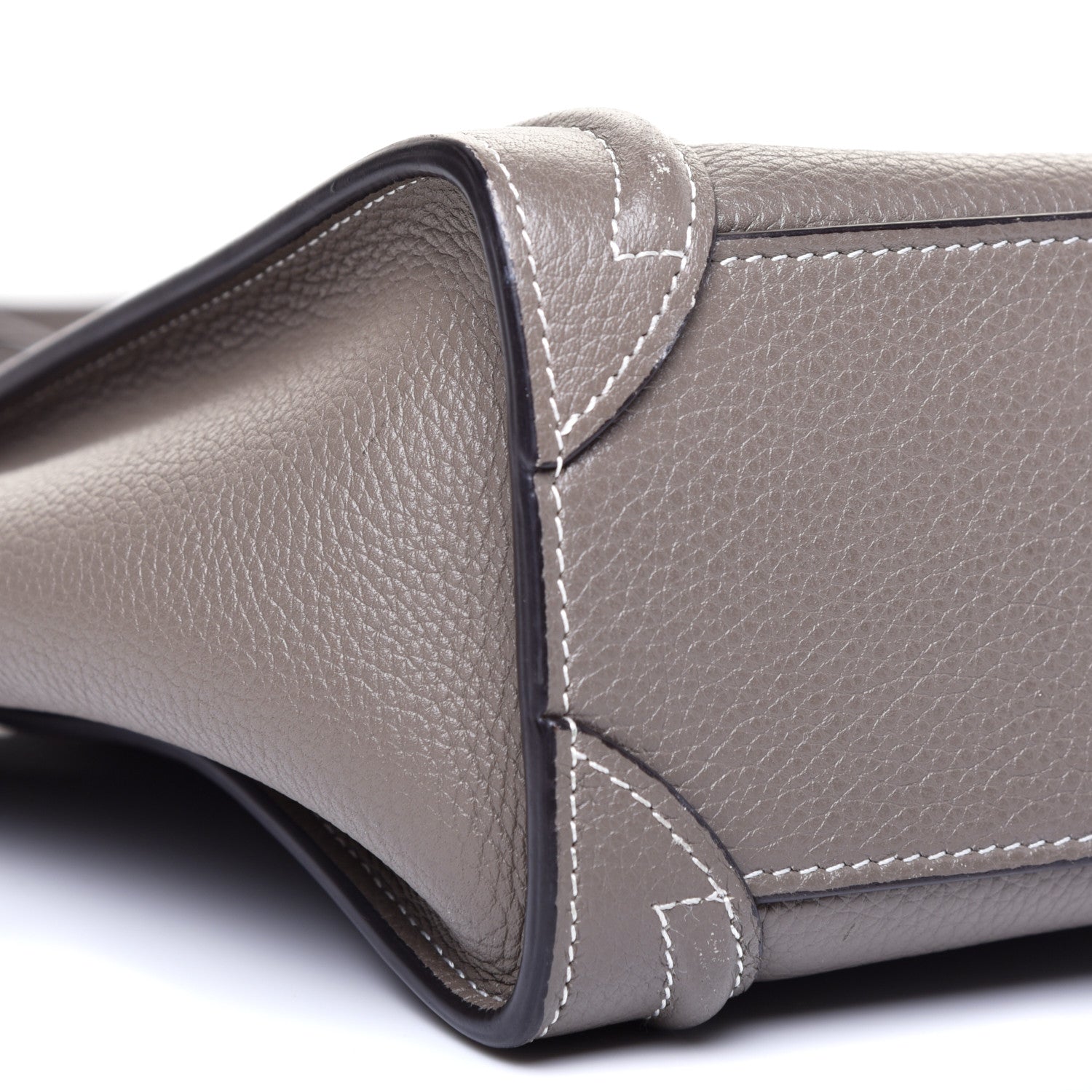 Celine Drummed Calfskin Nano Luggage Souris 6 of 10