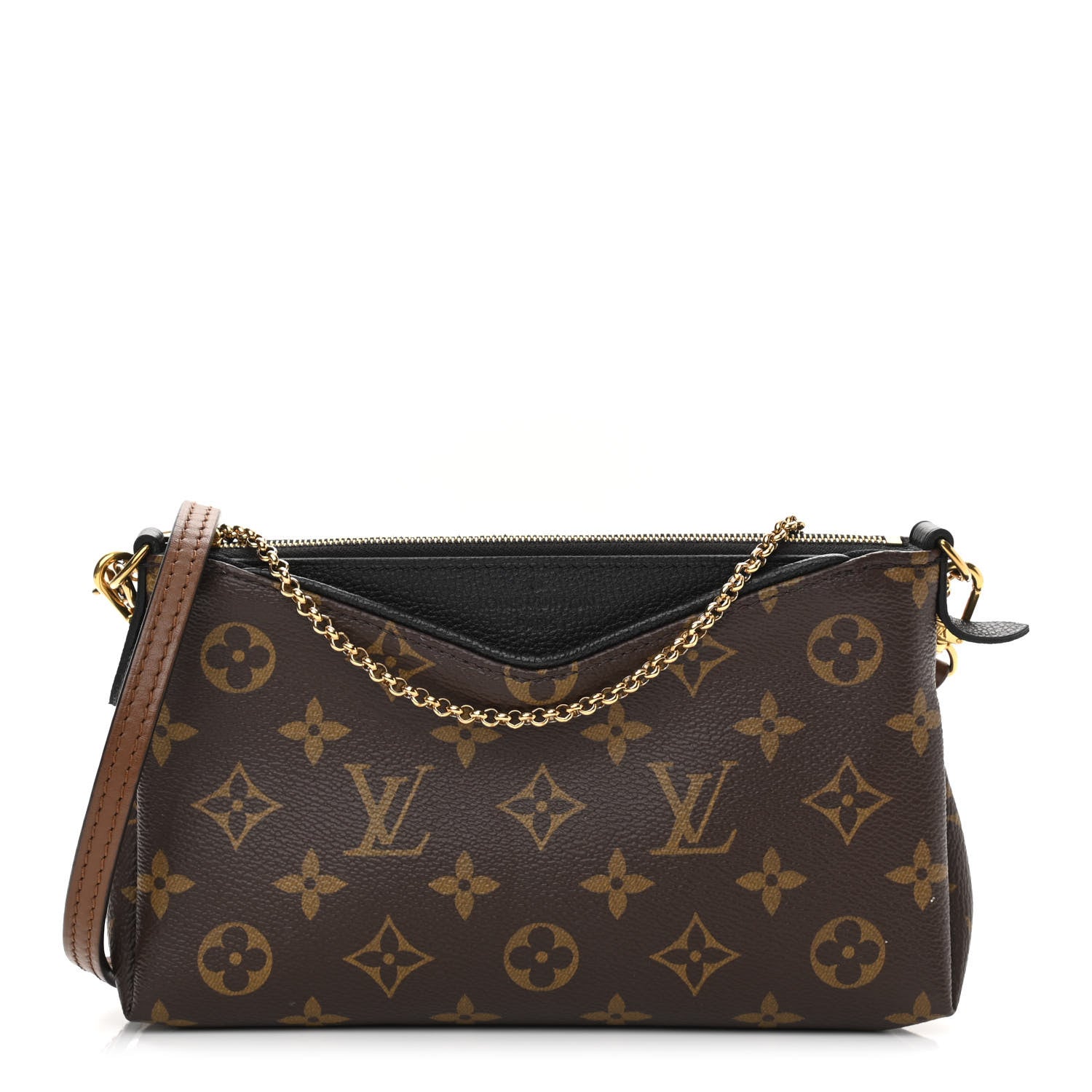 Louis Vuitton Monogram Pallas Clutch Black 1 of 11