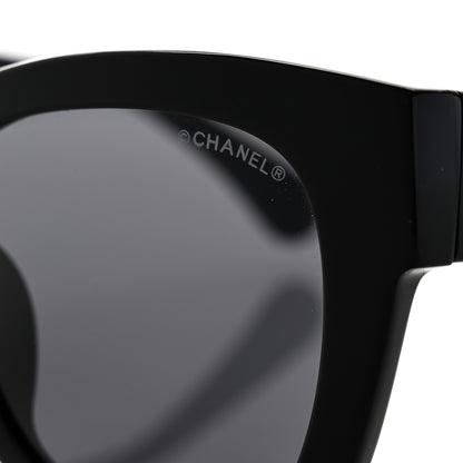 Chanel Acetate Square CC Heart Sunglasses 5478 Black 7 of 8