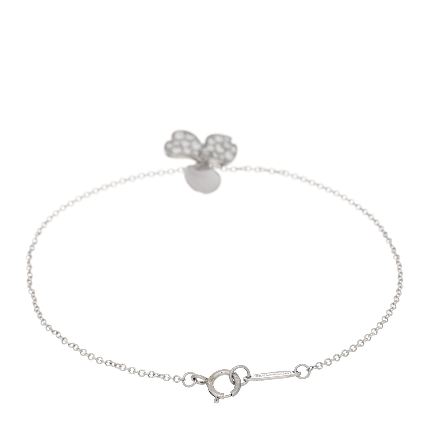 Platinum Diamond Paper Flowers Bracelet