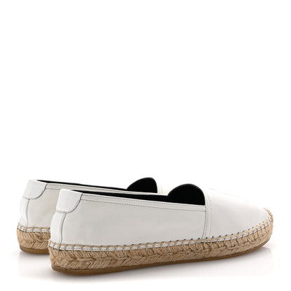 Saint Laurent Lambskin Monogram Espadrilles 36.5 White 5 of 10