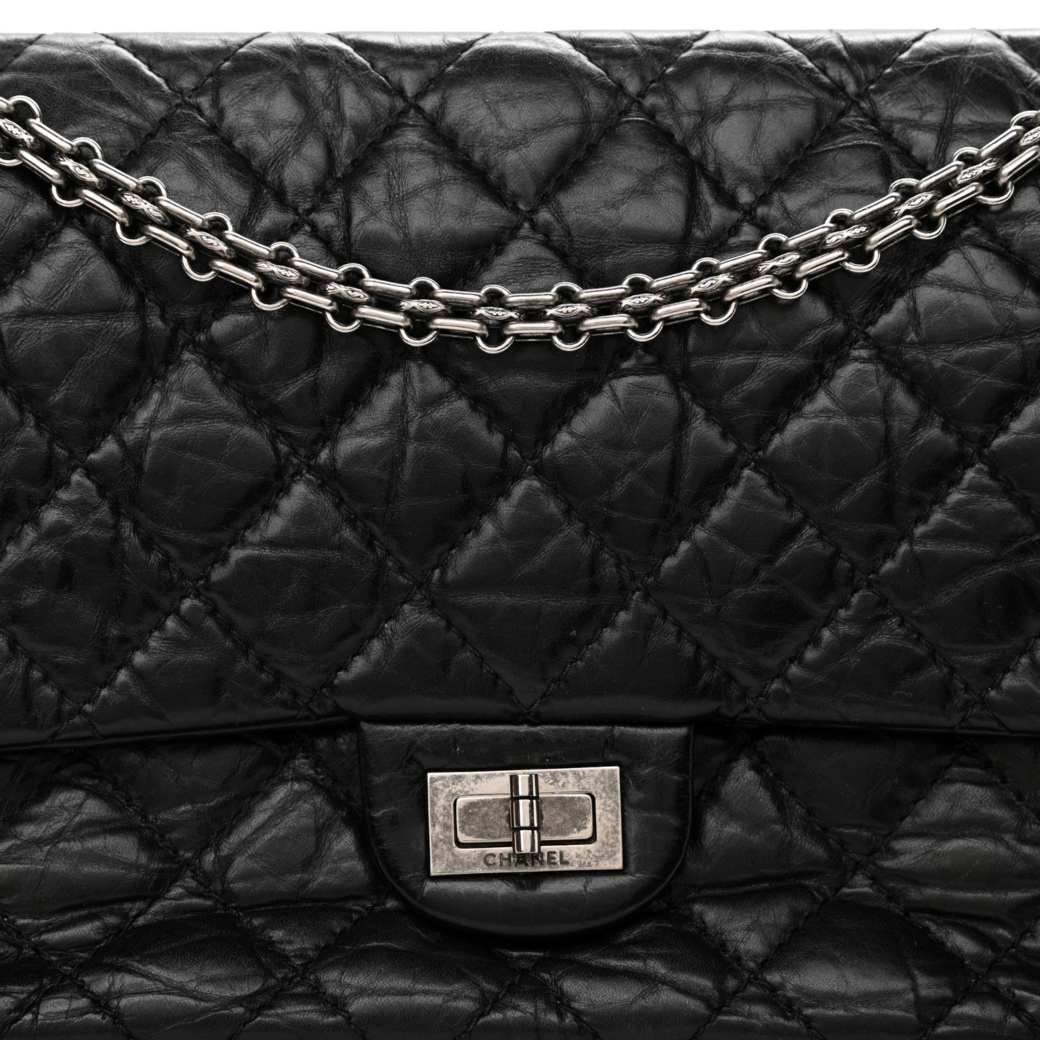 Chanel Aged Calfskin Quilted 2.55 Reissue 226 Flap Black 8 of 10