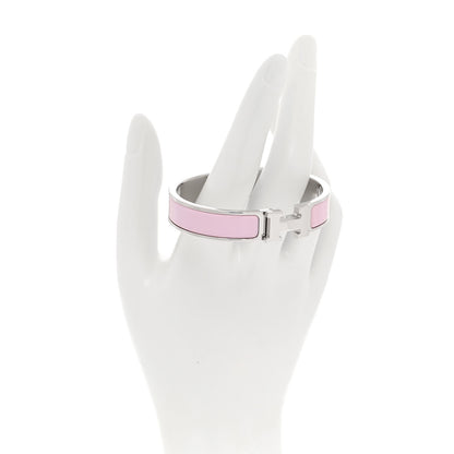 Hermes Enamel Narrow Clic Clac H Bracelet PM Sugar Pink 3 of 12