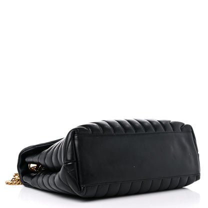Saint Laurent Calfskin Y Quilted Monogram Medium Loulou Chain Satchel Black 4 of 21