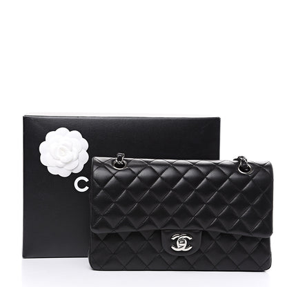Chanel Lambskin Quilted Medium Double Flap Black 14 of 14