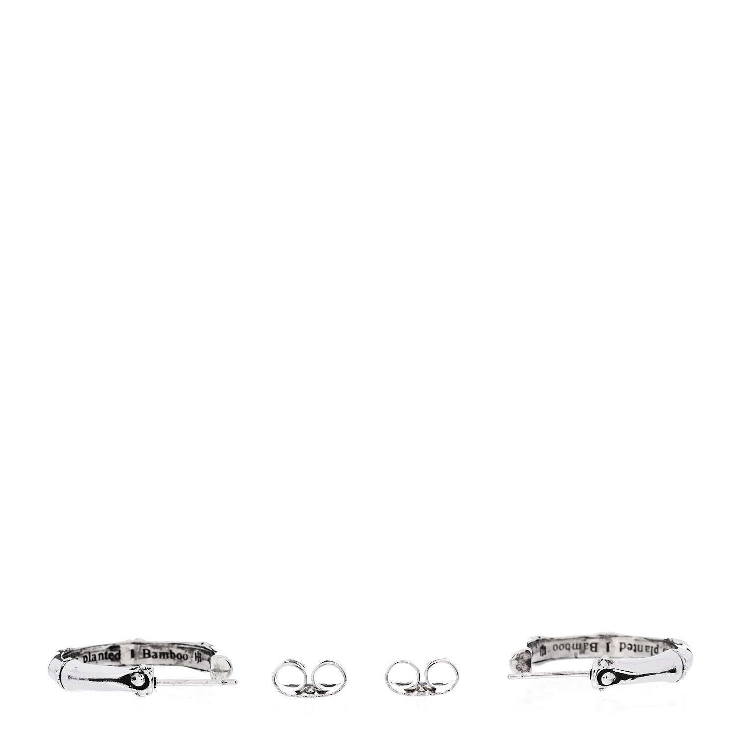 John Hardy Sterling Silver Small Bamboo Hoop Earrings 3 of 5