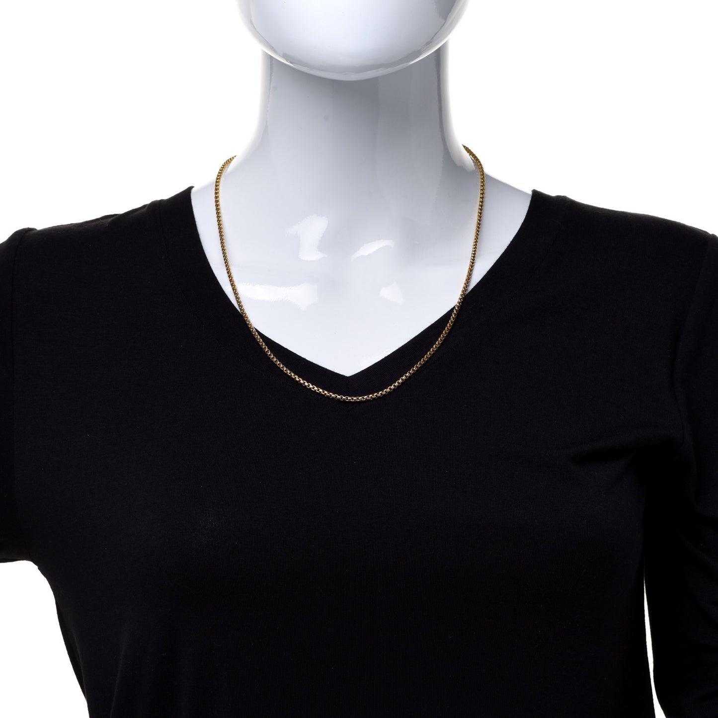18K Yellow Gold 2.5mm Box Chain Necklace 22"