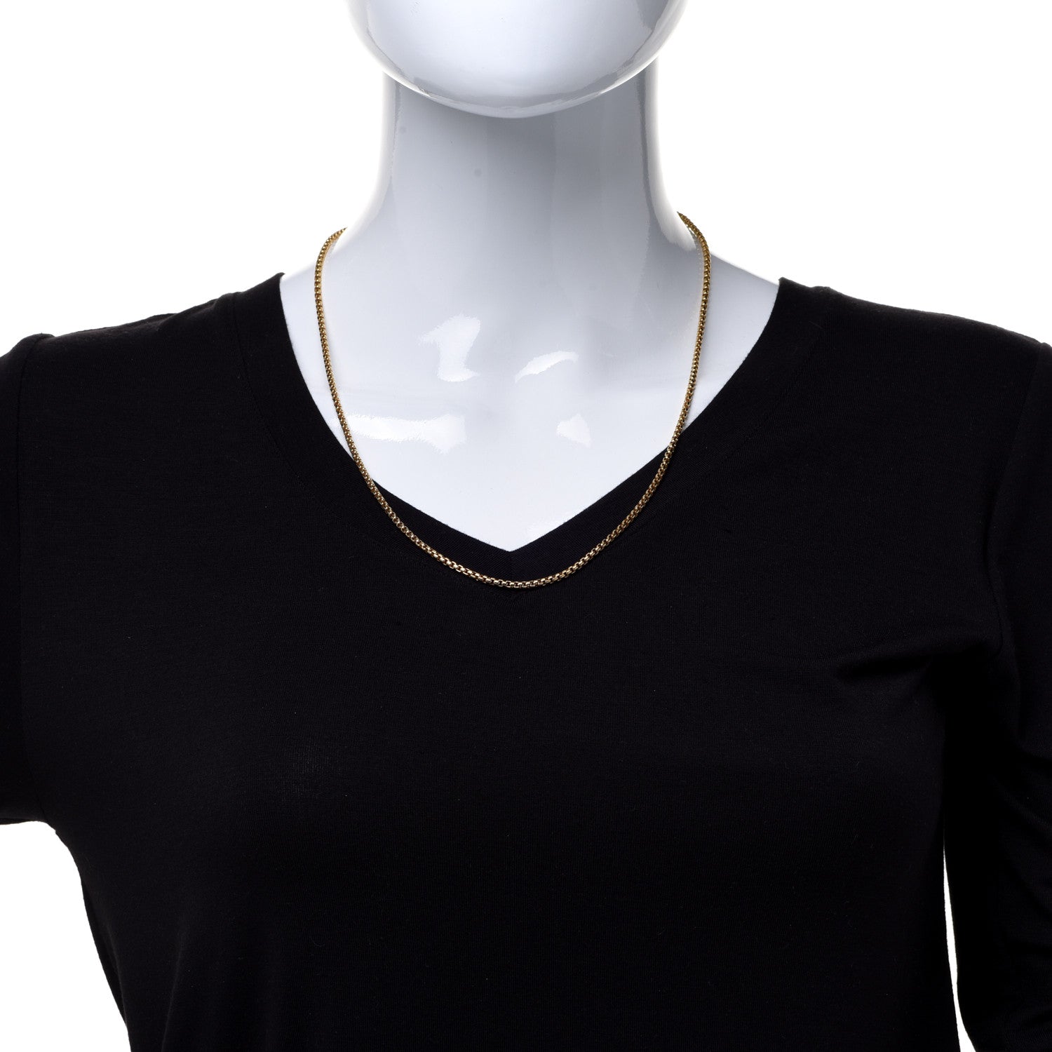 David Yurman 18K Yellow Gold 2.5mm Box Chain Necklace 22" 2 of 4