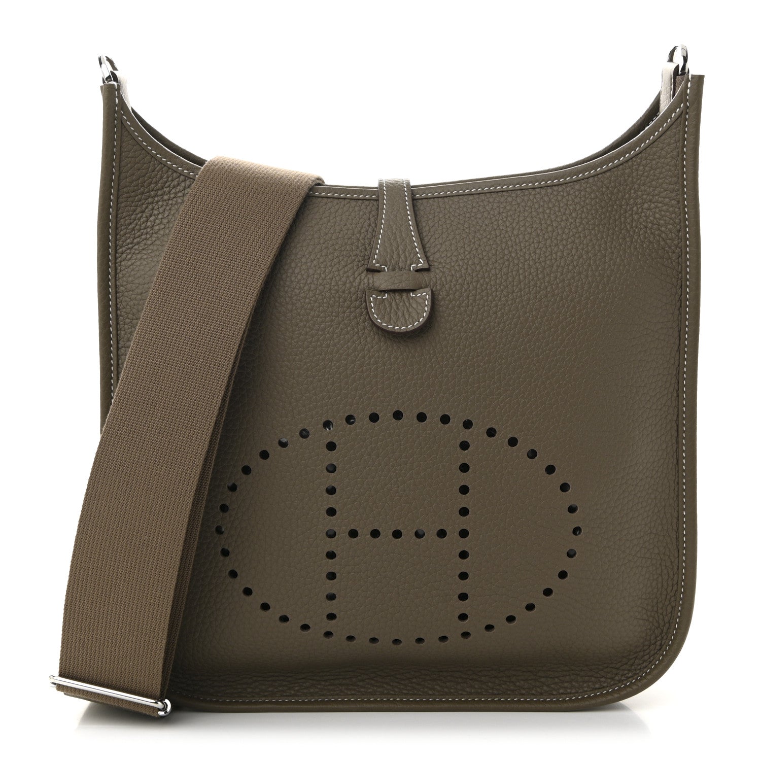 Hermes Taurillon Clemence EVELYNE III PM Etoupe 1 of 11