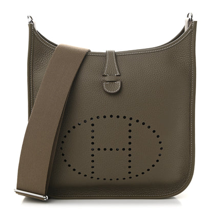 Hermes Taurillon Clemence EVELYNE III PM Etoupe 1 of 11