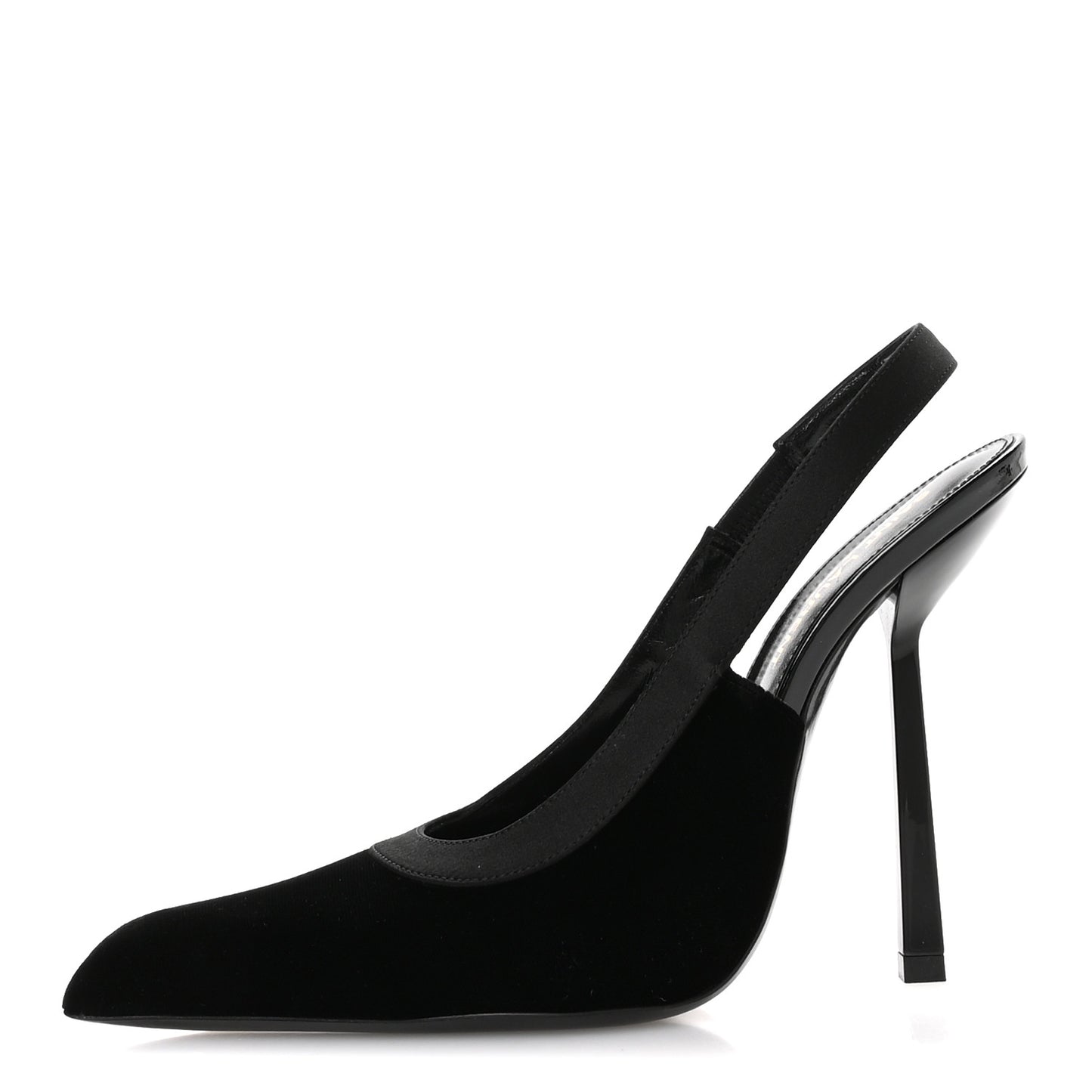 Velluto Master Raso Regale Victoire 115 Slingback Pumps 36.5 Black