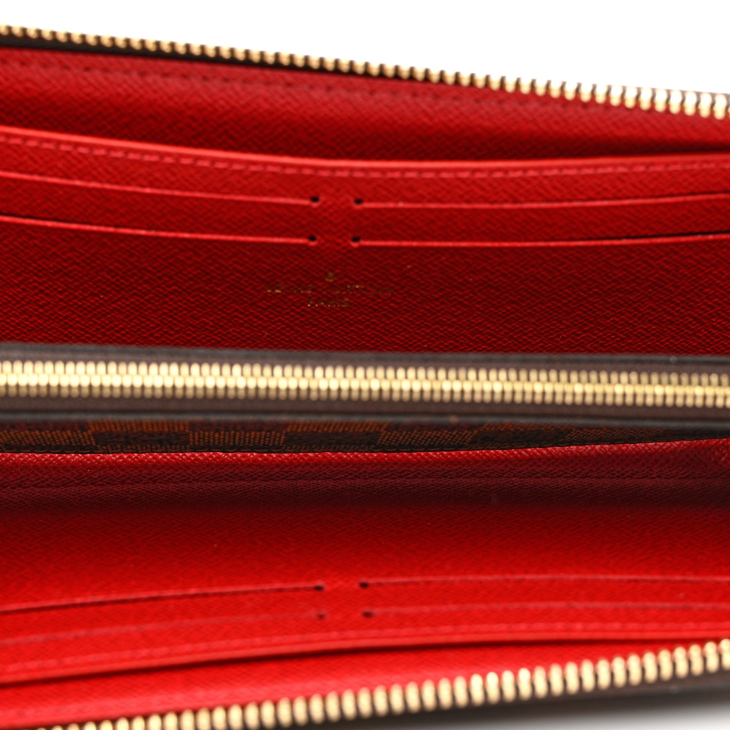 Damier Ebene Clemence Wallet Cherry