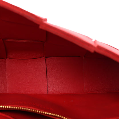 Bottega Veneta Lambskin Maxi Intrecciato Cassette Crossbody Bag Redstone 5 of 9
