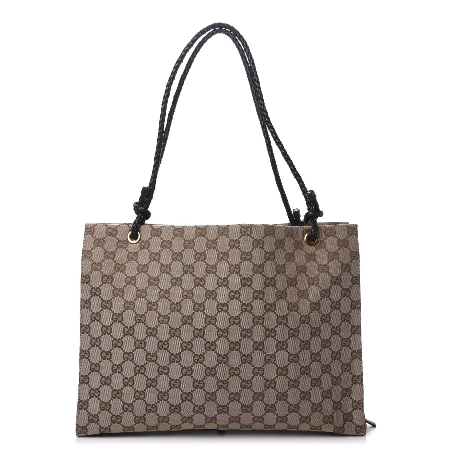 Gucci Monogram Woven Shoulder Bag Brown 1 of 12