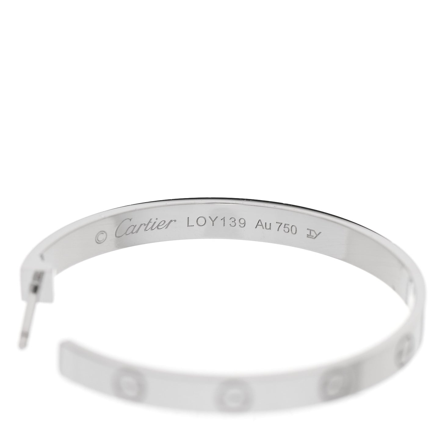 18K White Gold Large LOVE Hoop Earrings