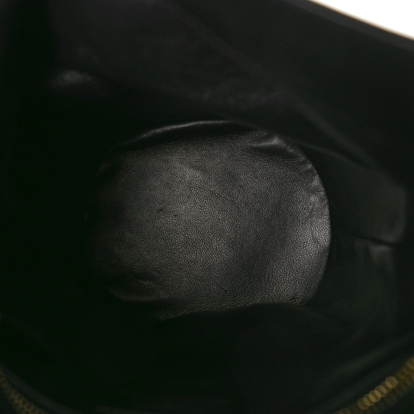 Lambskin Seau Fermoir Bucket Bag Black