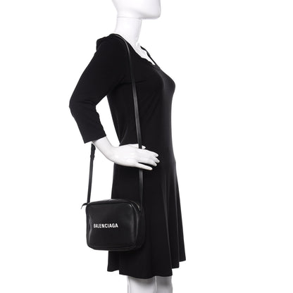 Balenciaga Calfskin Everyday Logo S Camera Bag Black 2 of 9